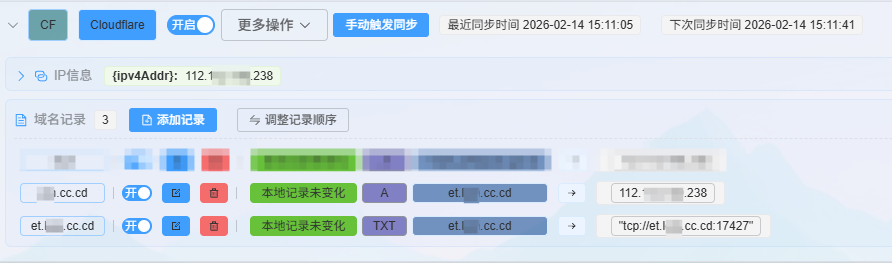 DDNS Config Result